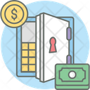 Cash Deposit Safe Box Locker Icon
