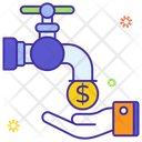 Dollar Flow Money Flow Cash Faucet Icon