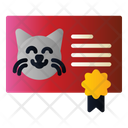 Cat Certificate Icon