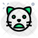 Cat Frowning Open Mouth Animal Wildlife Icon