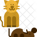 Cat Hunt Mouse Icon