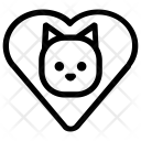 Love Cat Animal Icon