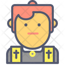 Catholic Priest Christian Cross Icon