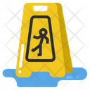 Caution Slippery Sign Icon