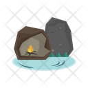 Cave Bonfire Adventure Icon