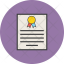 Certificate Merit Secure Icon