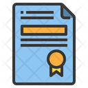 Certificate Award Document Icon
