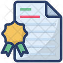 Award Certificate Certificate Authorizing Document Icon