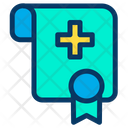 Medical Certificate Degree Education Icon