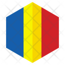 Chad Flag Hexagon Icon