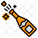 Champagne Alcohol Bottle Icon