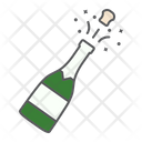 Champagne Bottle Popping Icon