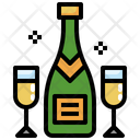 Champagne Party Alcoholic Drink Icon