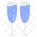 Champagne Glasses Champagne Flute Drink Glasses Icon