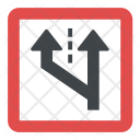 Change Direction Road Sign Icon