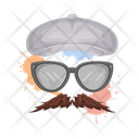 Chapeu Com Oculos E Bigode Ícone