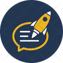 Chat Instant Message Rocket Icon