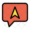 Navigation Arrow Chat Bubble Communication Icon