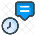 Chat Time Communication Time Clock Message Icon