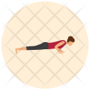 Chaturanga Yoga Pose Icon