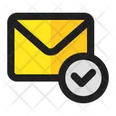 Check Email Icon - Download in Colored Outline Style
