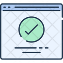 Website Wireframe Checked Website Approved Website Icon