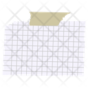 Checkered Note Mathematics Paper Note Design Icon