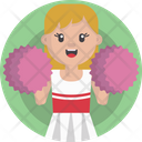 Sports Cheerleader Female Icon