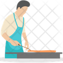 Chef Cooking Bbq Grilled Food Icon