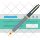 Cheque Signing Pen Icon