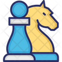 Chess Knight Chess Pawn Mastery Icon