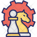 Chess Knight Chess Pawn Cog Icon