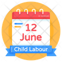 Child Labour Calendar Child Labour Date Yearbook Icon