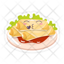 Chineese Spring Rolls Cute Icon