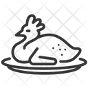 Chinese Hen Chinese Chicken Pork Icon
