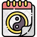 Chinese New Year Calendar Yin Yang Icon
