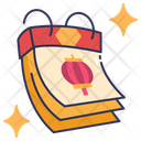 Chinese New Year Calendar Schedule Icon