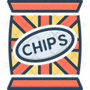 Chips Crisp Snacks Icon