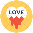 Chocolate Heart Dripping Icon