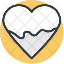 Chocolate Heart Dripping Icon