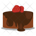 Chocolate Cake Strawberry Icon