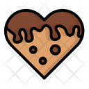 Chocolate Heart Chocolate Syrup Dripping Chocolate Icon
