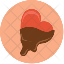 Chocolate Heart Syrup Icon