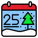 Christmas Calendar 25th December Calendar Icon