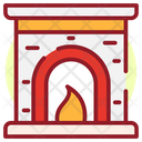 Christmas Fireplace Home Hearth Burning Fireplace Icon
