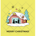 Christmas House Merry Icon