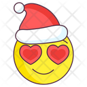Christmas Love Emoji Love Expression Christmas Laugh Emotag Icon