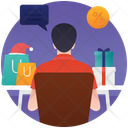 Christmas Party New Year Celebration Christmas Gifts Icon