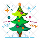 Winter Christmas Tree Icon
