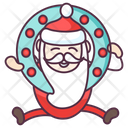Santa Claus Santa Wreath Christmas Wreath Icon